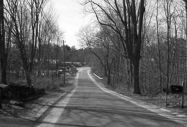 View down Mill Rd