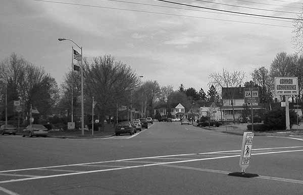 View down Stevens St