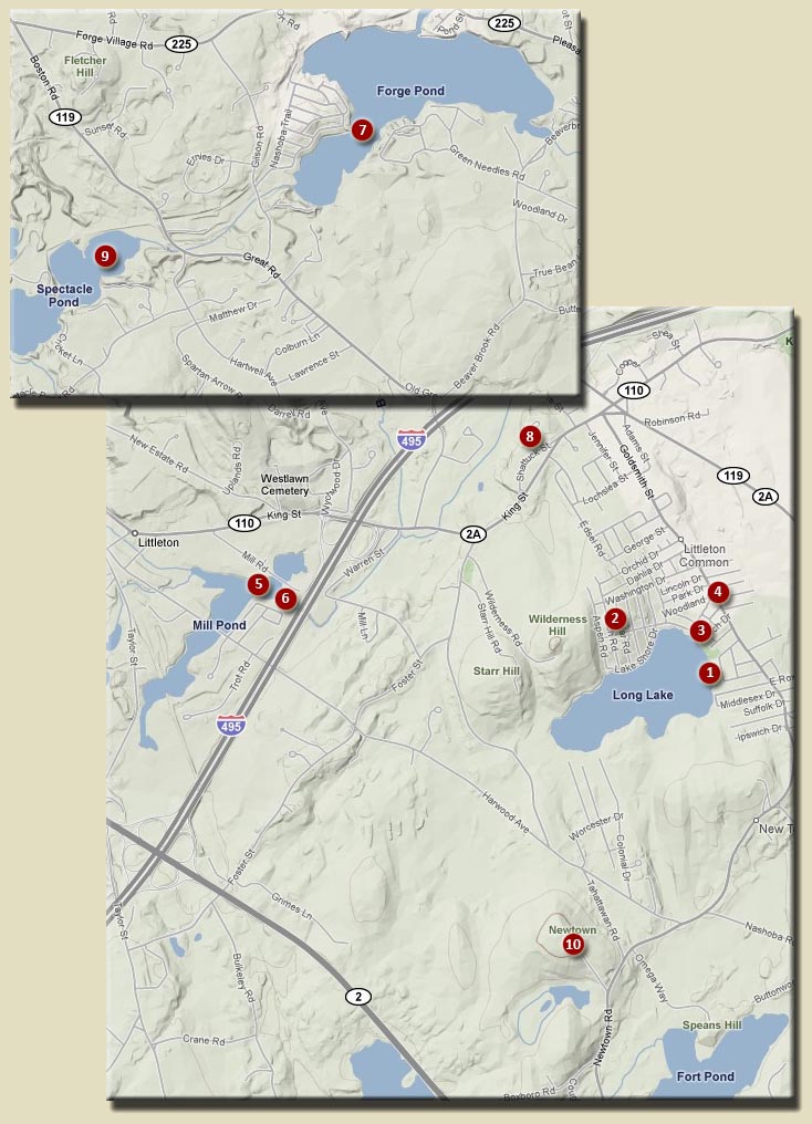 Lakes and Ponds Map